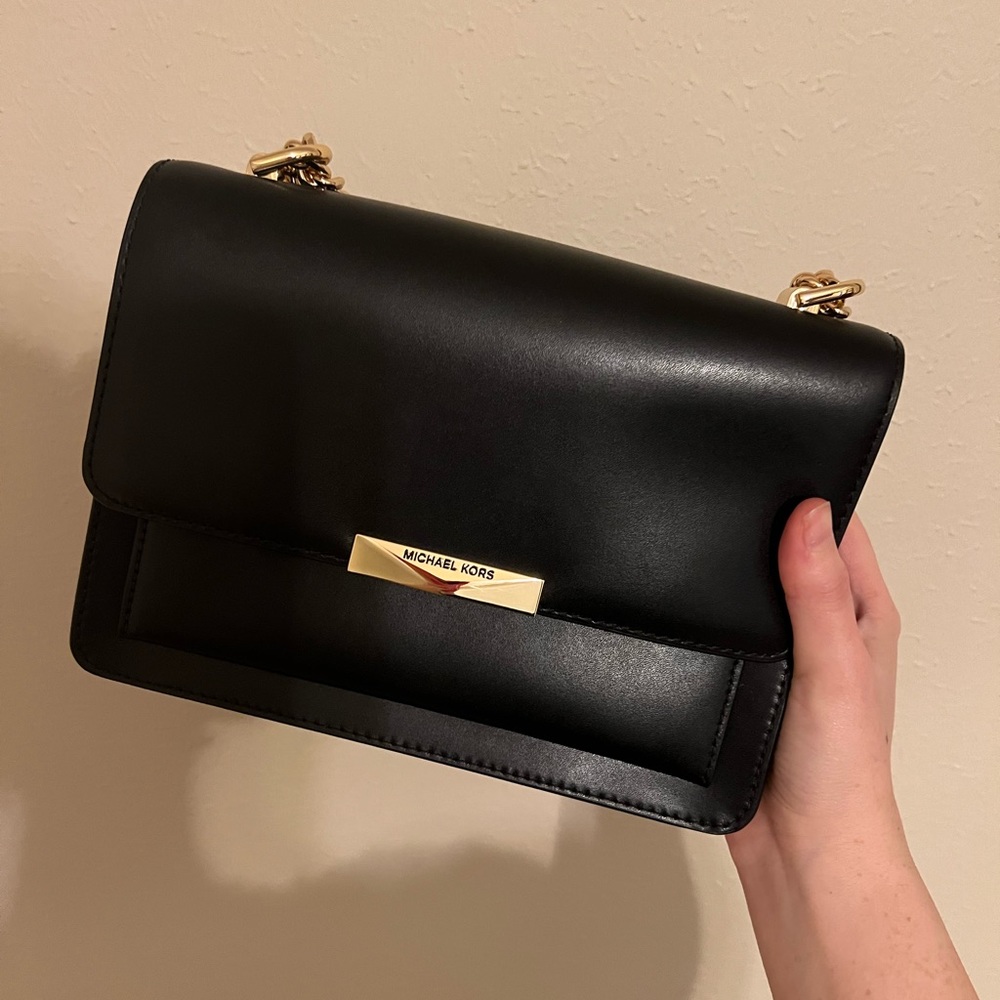 Michael Kors black leather purse